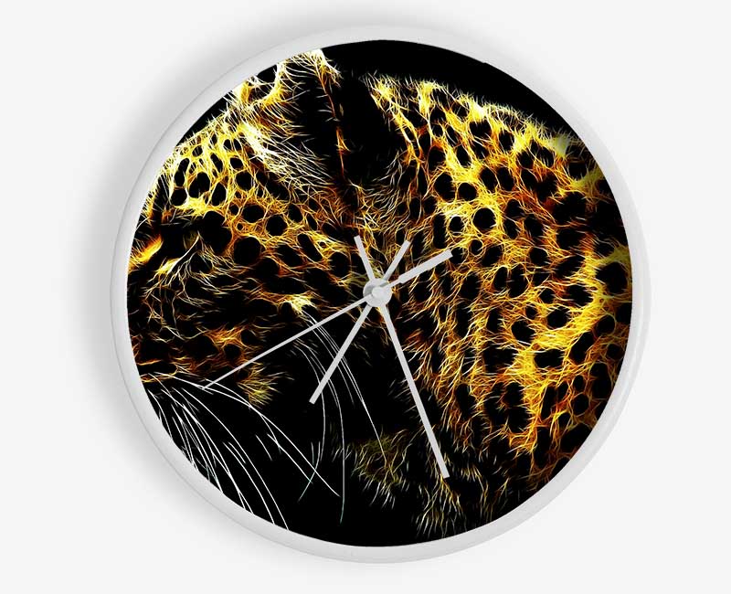 Golden Cheetah Clock - Wallart-Direct UK