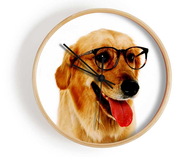 Golden Retriever Nerd Clock - Wallart-Direct UK