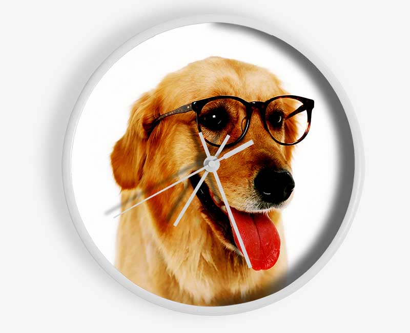 Golden Retriever Nerd Clock - Wallart-Direct UK