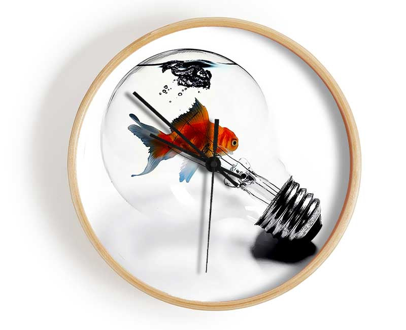 Goldfish Light Bulb Clock - Wallart-Direct UK