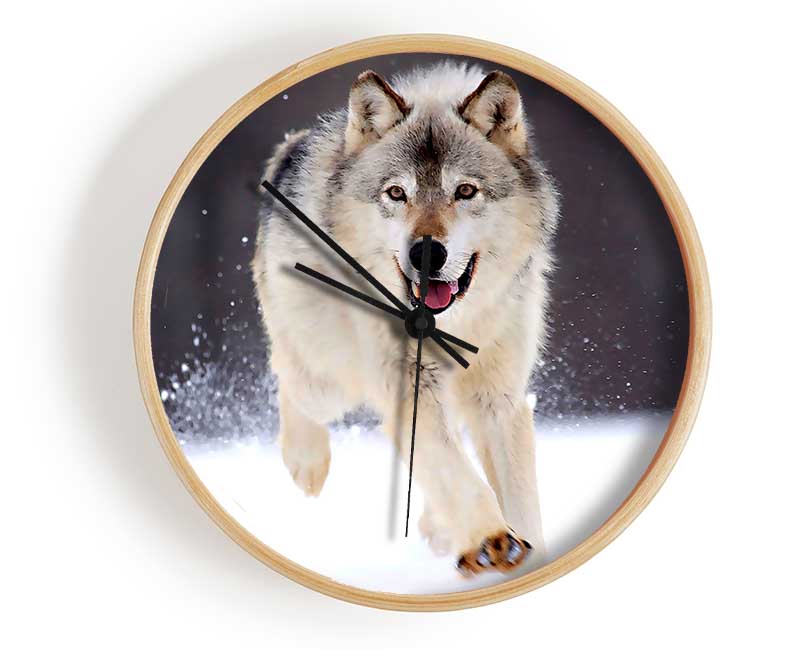 Gray Wolf Minnesota Clock - Wallart-Direct UK