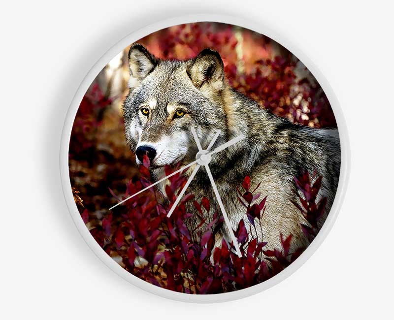 Gray Wolf Clock - Wallart-Direct UK