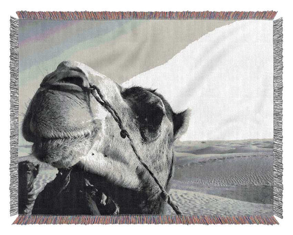 Heres Looking At You Camel Woven Blanket