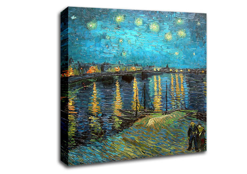 Picture of Van Gogh Starry Night Over The Rhone Square Canvas Wall Art