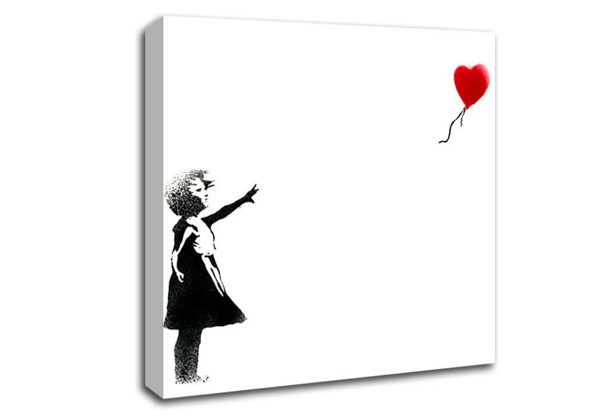 Picture of Balloon Girl Square Canvas Wall Art