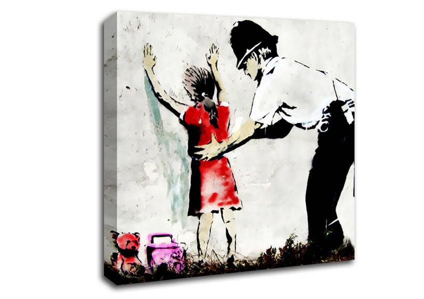 Picture of Copper Frisking Child Square Canvas Wall Art