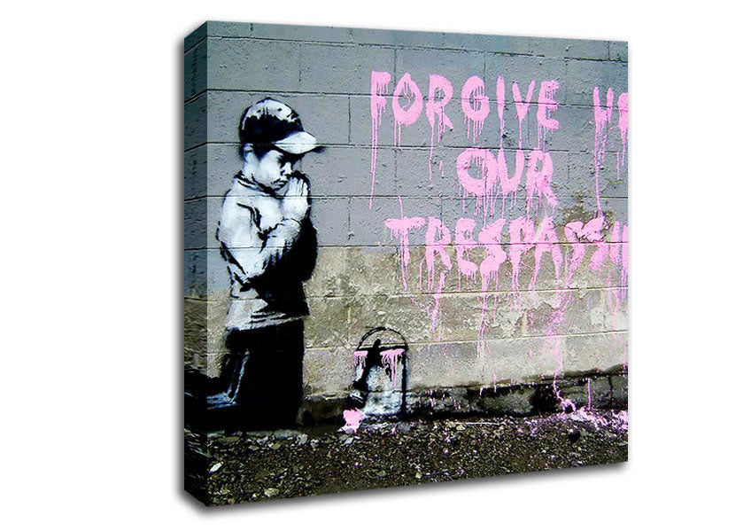 Picture of Forgive Us Our Trespassing Square Canvas Wall Art