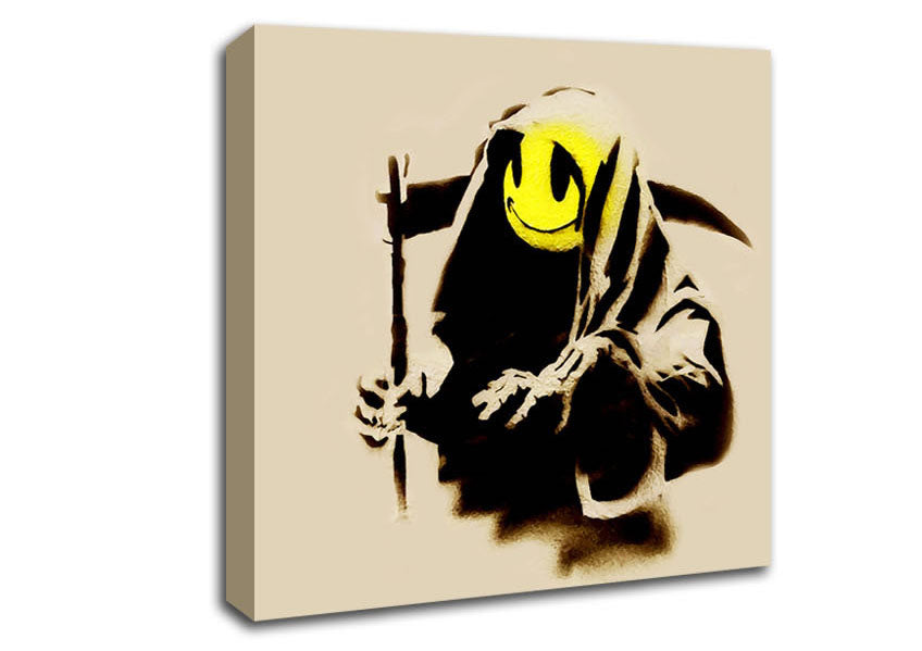 Picture of Grim Reaper Beige Square Canvas Wall Art