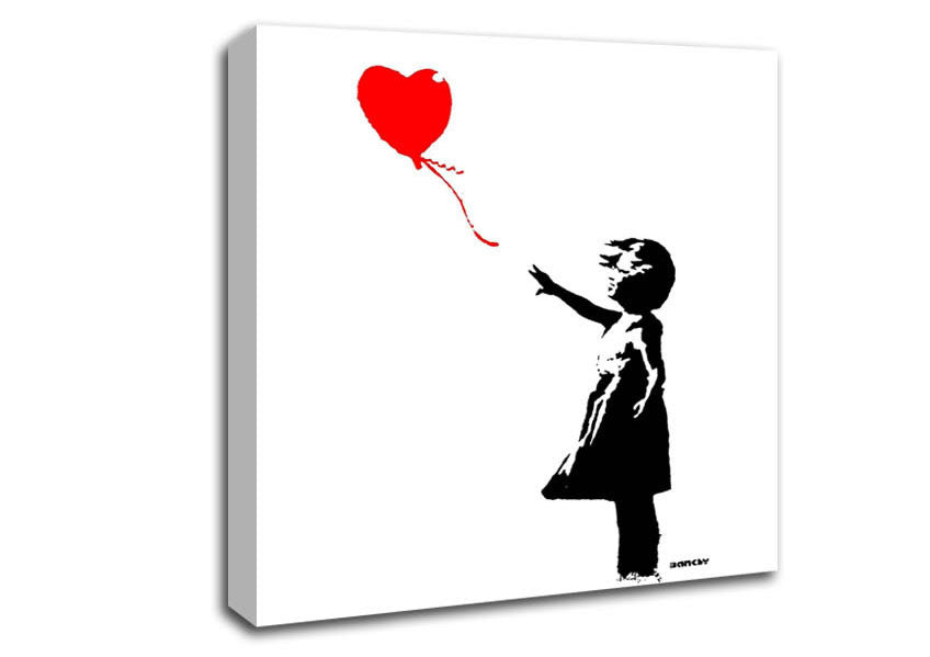 Picture of Heart Girl Square Canvas Wall Art