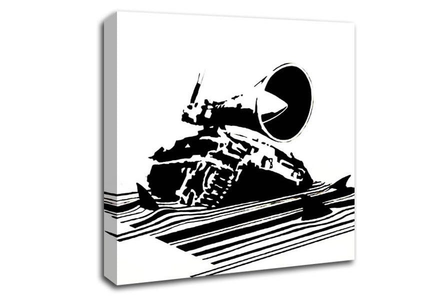 Picture of Shark Infested Square Canvas Wall Art