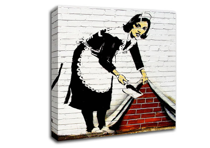 Picture of Sweep It Under The Carpet Square Canvas Wall Art