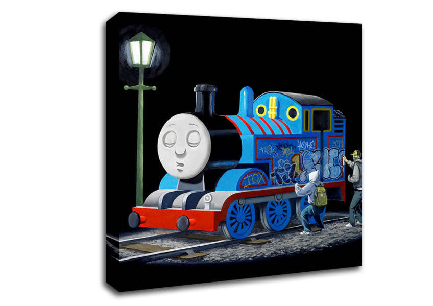 Picture of Thomas The Tank Graffiti Square Canvas Wall Art