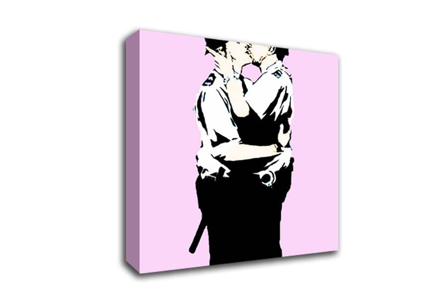 Picture of Bent Coppers Pink Square Canvas Wall Art