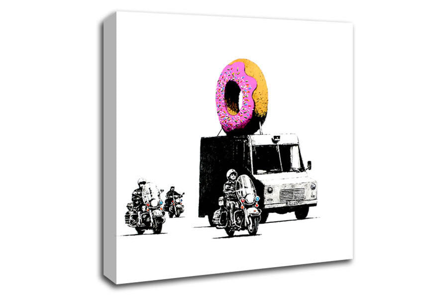 Picture of Donut Security Square Canvas Wall Art