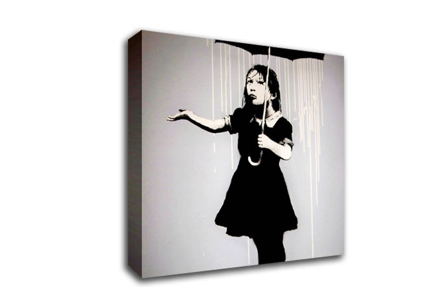 Picture of Liquid Rain Square Canvas Wall Art