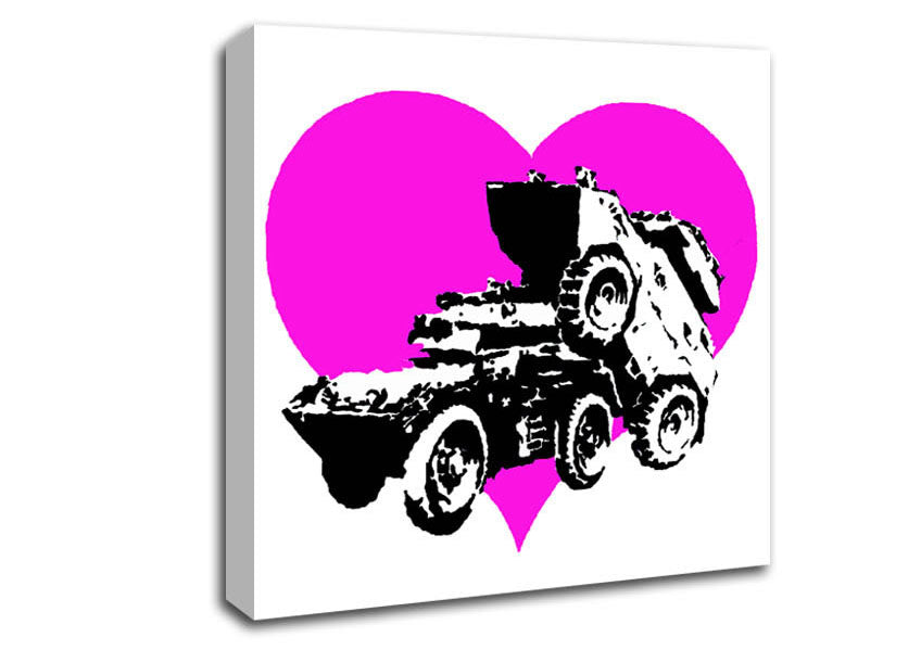 Picture of Love Bugs Square Canvas Wall Art