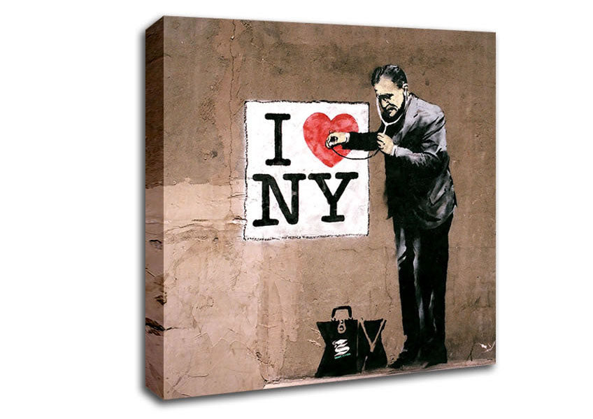 Picture of Love Ny Square Canvas Wall Art