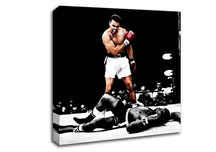 Picture of Muhammad Ali Knock Down Square Canvas Wall Art