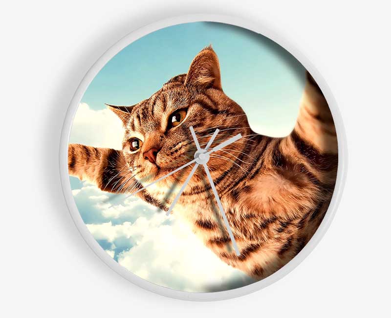 I Believe I Can Fly Cat Clock - Wallart-Direct UK