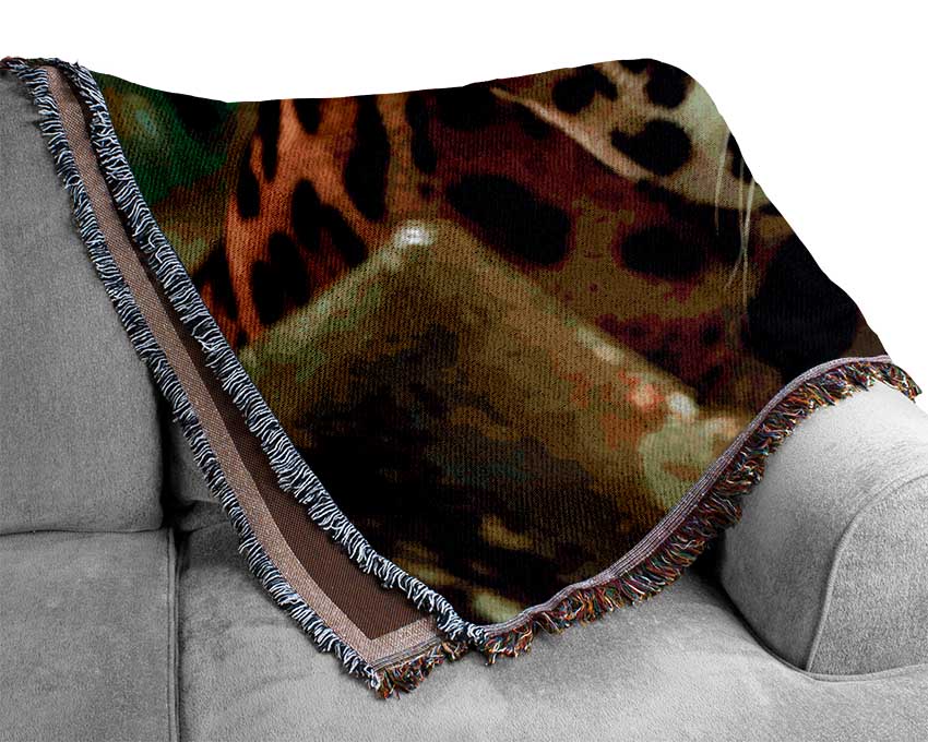 Jaguar The Big Cat Woven Blanket