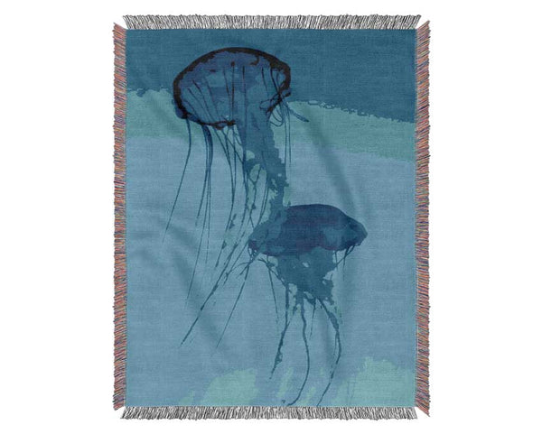 Jellyfish Duo Woven Blanket