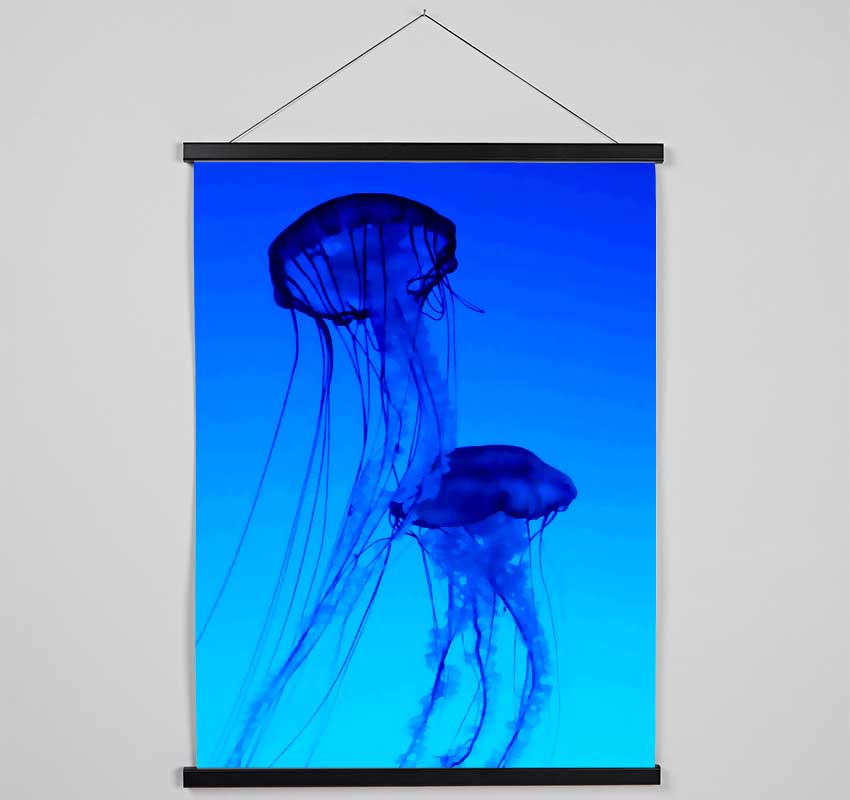 Jellyfish Duo Hanging Poster - Wallart-Direct UK