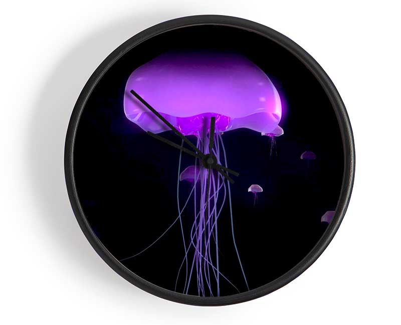 Jellyfish Lights Up The Ocean Clock - Wallart-Direct UK