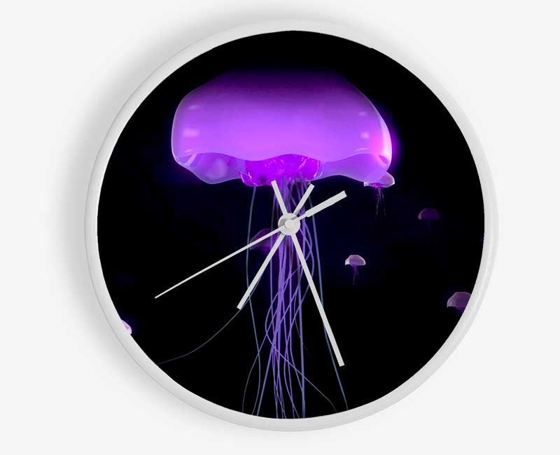 Jellyfish Lights Up The Ocean Clock - Wallart-Direct UK