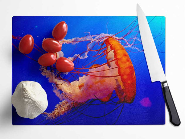 Jellyfish Ocean Glass Chopping Board