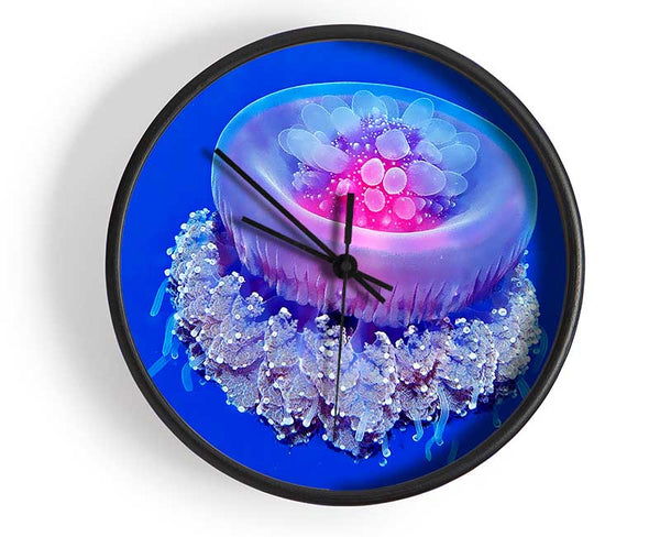 Jellyfish Pink Clock - Wallart-Direct UK