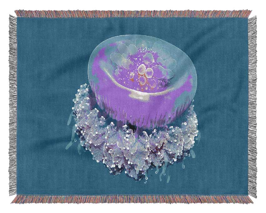 Jellyfish Pink Woven Blanket