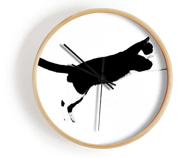 Jumping Cat Clock - Wallart-Direct UK