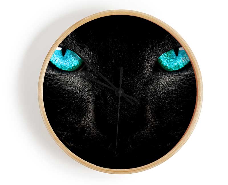 Blue Eyes Cat Clock - Wallart-Direct UK