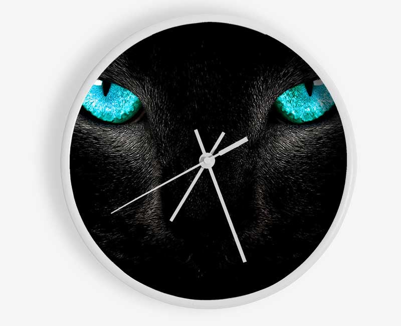 Blue Eyes Cat Clock - Wallart-Direct UK