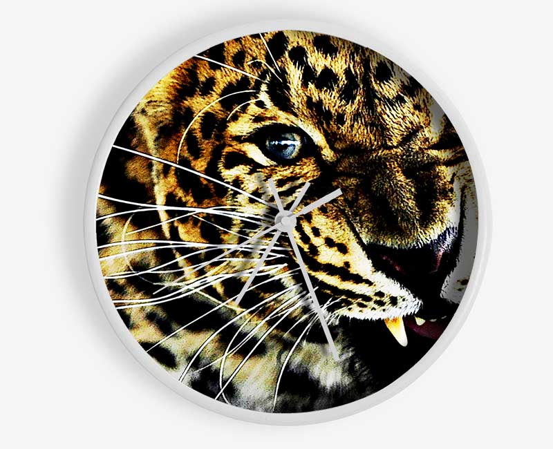 Leopard Roar Clock - Wallart-Direct UK