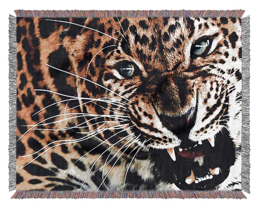 Leopard Roar Woven Blanket