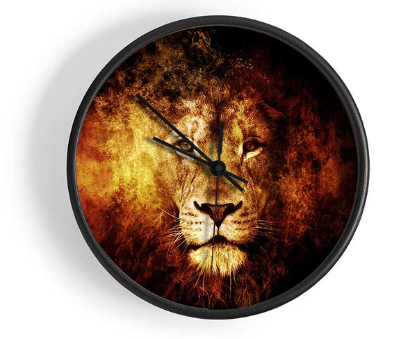 Lion Blaze Clock - Wallart-Direct UK