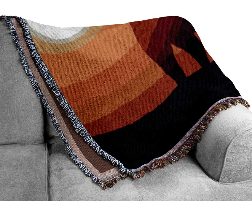 Lion Sunset Woven Blanket