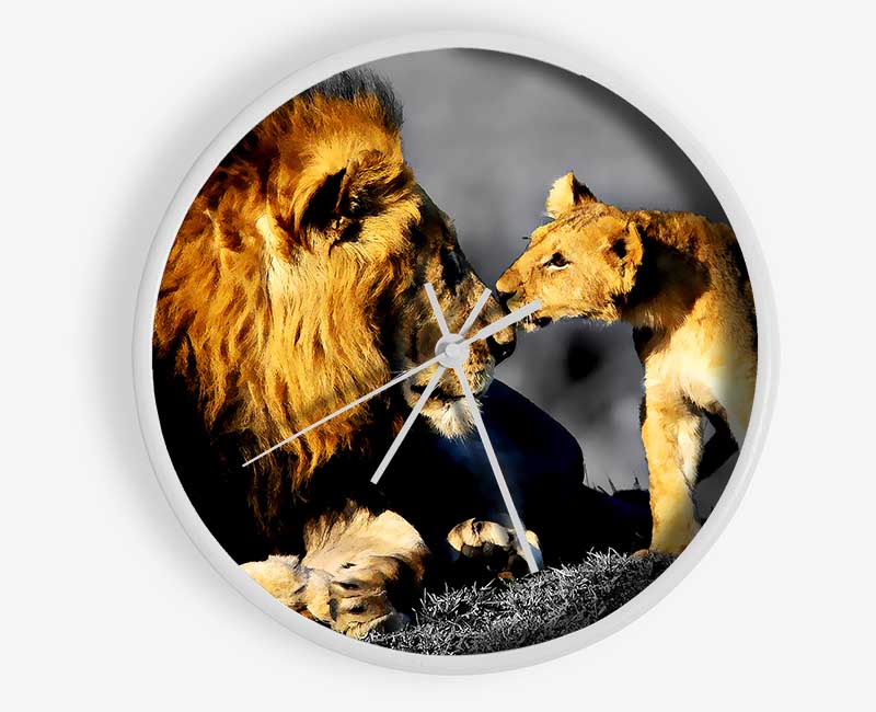 Lions Family Pride Clock - Wallart-Direct UK