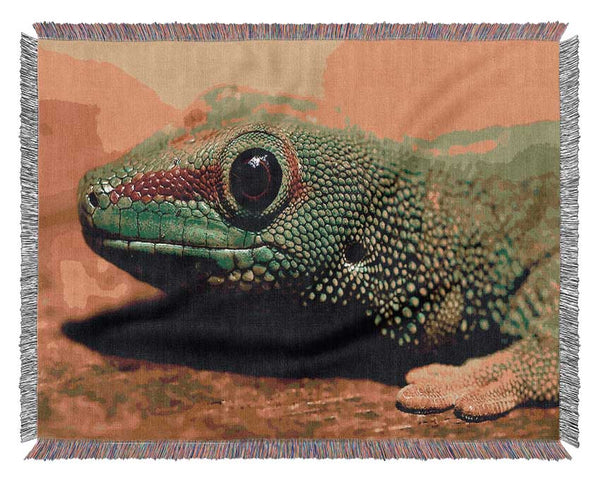 Lizard Face Woven Blanket