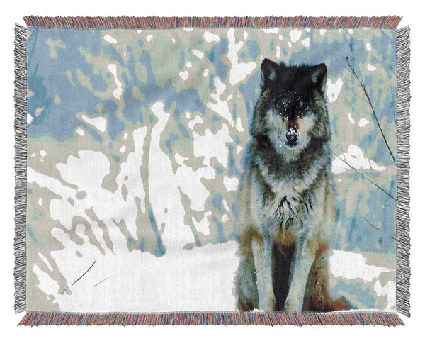 Lonsome Wolf Woven Blanket