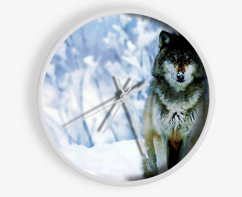 Lonsome Wolf Clock - Wallart-Direct UK