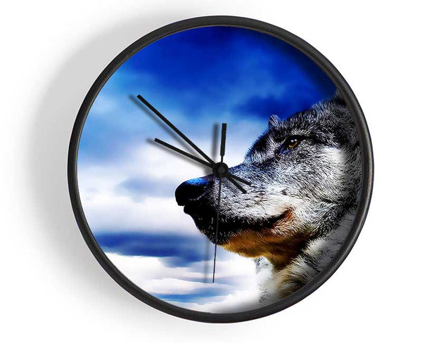 Magnificant Wolf Clock - Wallart-Direct UK