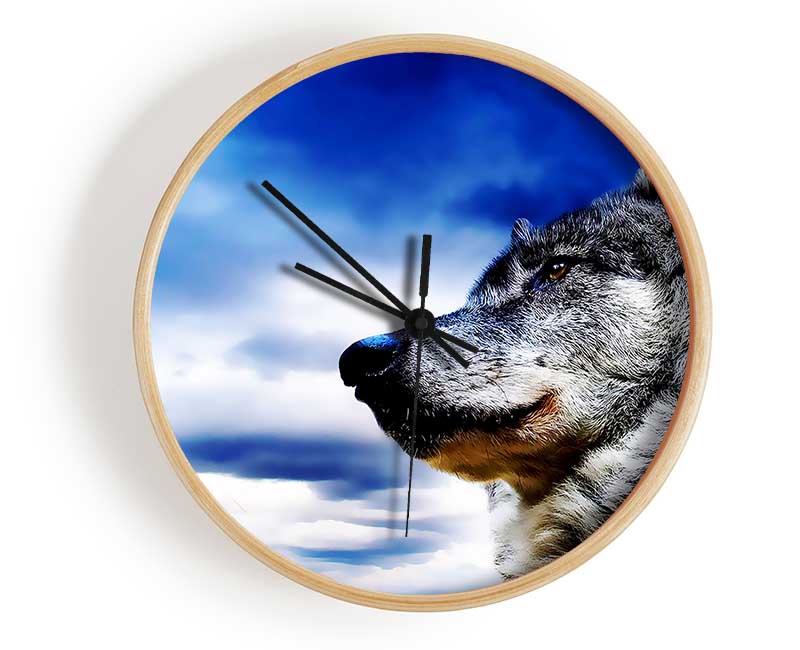 Magnificant Wolf Clock - Wallart-Direct UK