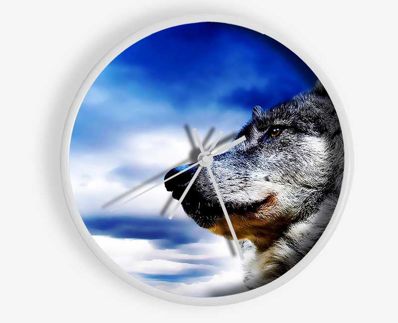 Magnificant Wolf Clock - Wallart-Direct UK