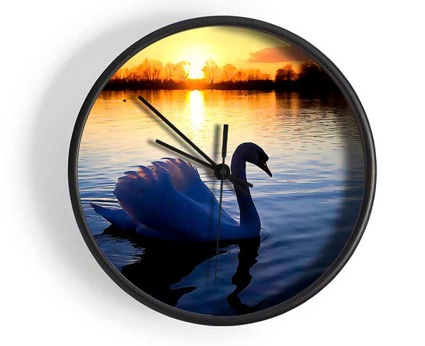 Lonely Swan Clock - Wallart-Direct UK