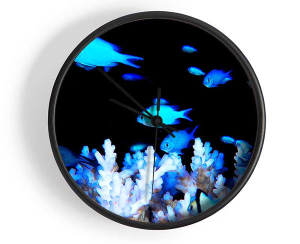 Neon Fish Clock - Wallart-Direct UK