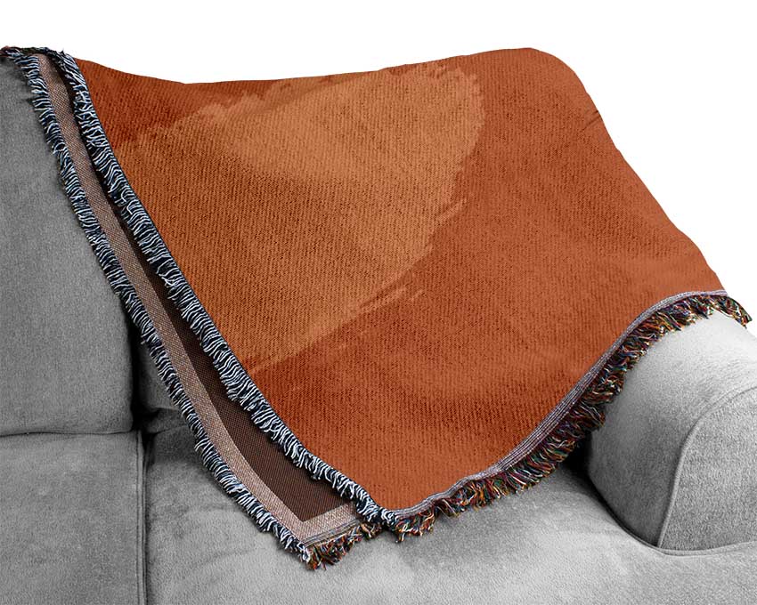 Orange Ocean Flight Woven Blanket