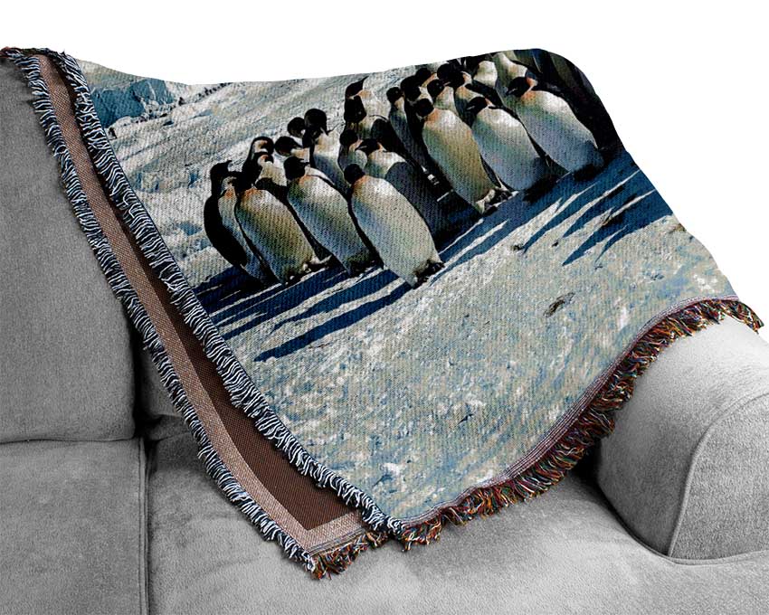 Penguin Cuddle Woven Blanket