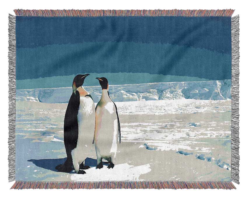 Penguin Stroll Woven Blanket